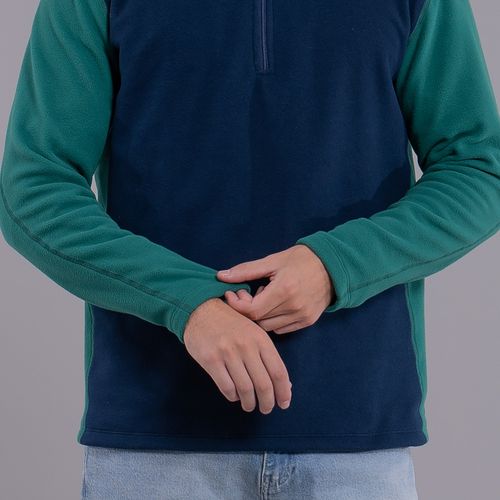 blusa fleece polar azul e verde Nuuk Masculino