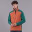 fleece fiero nuuk meio zíper masculino terracota verde