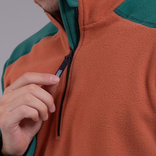 fleece para usar na neve masculino verde terracota