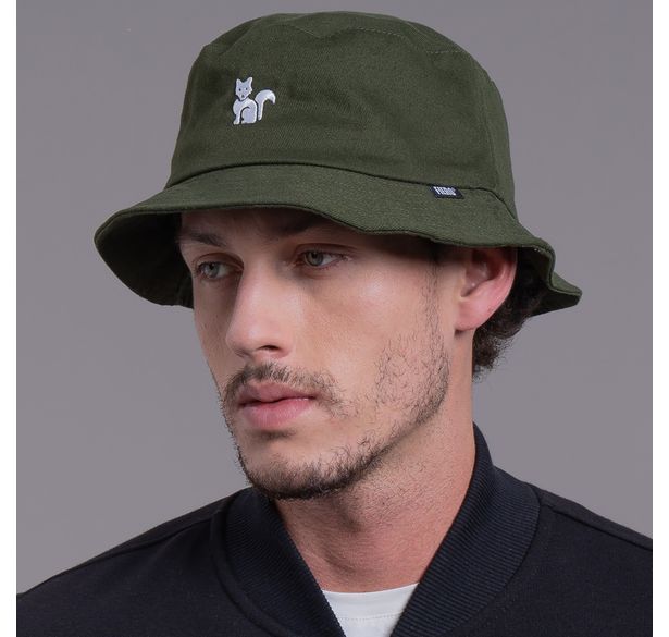 chapeu verde militar de sarja