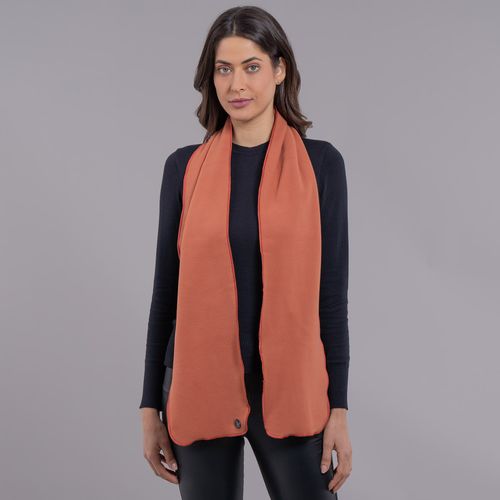 echarpe feminino fleece terracota