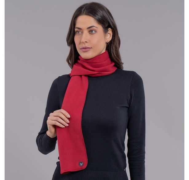 cachecol classic vermelho em fleece