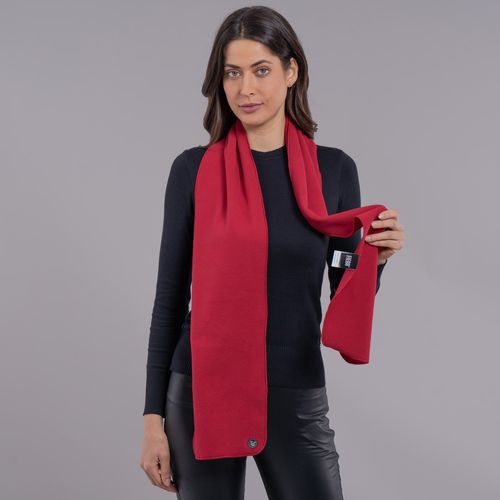 cachecol feminino classic vermelho em fleece