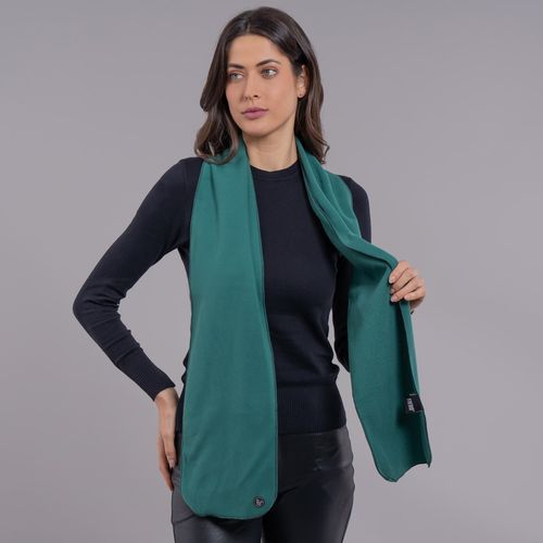 cachecol feminino classic verde floresta em fleece