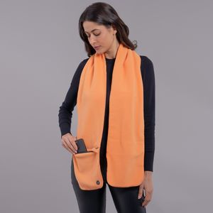 cachecol com zíper Polar Fleece Laranja feminino