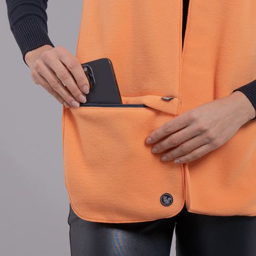 cachecol com zíper Polar Fleece Laranja