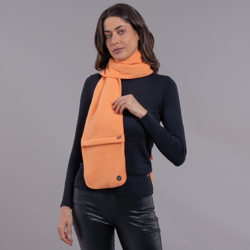 manta laranja feminina em thermo fleece