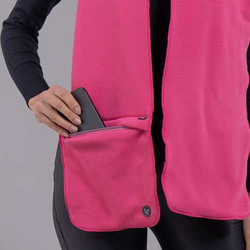 cachecol de fleece duplo rosa pink feminino