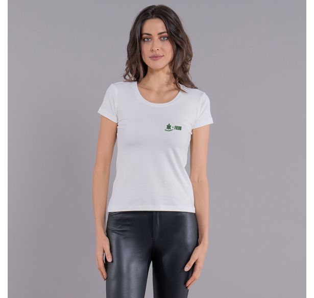 Camiseta feminina Tortugando Off White