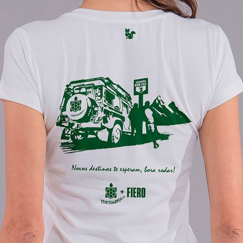 camiseta branca tortugando algodão egípcio