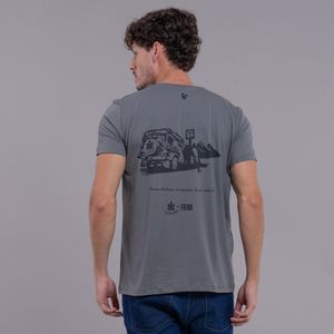 camiseta masculina Tortugando Cinza