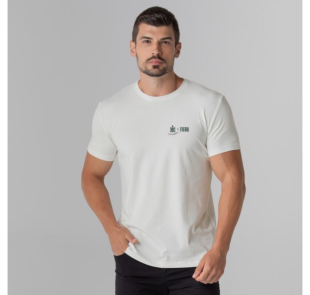 camiseta masculina Tortugando off white