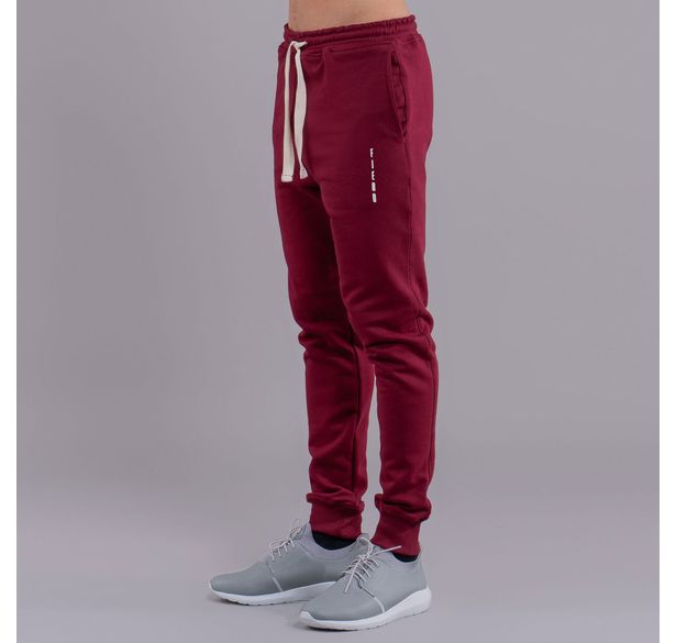 calça masculina bordô moletom jogger