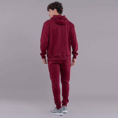 calça de moletom masculina bordo com ajuste na cintura