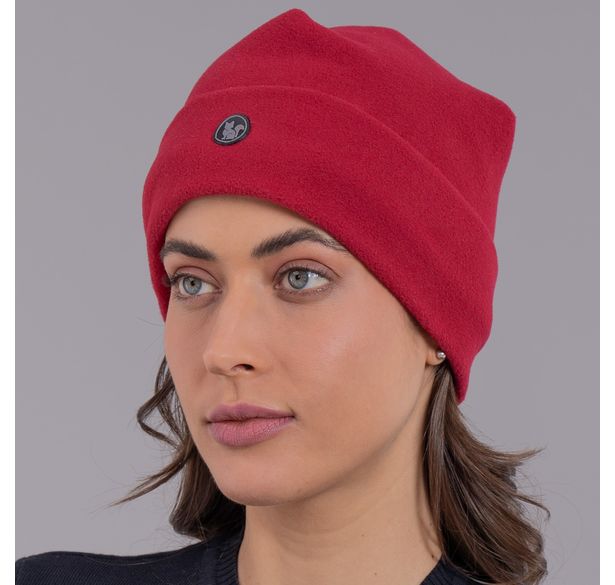 Gorro em fleece vermelho