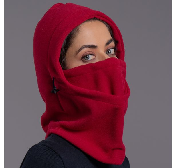 balaclava vermelha de fleece