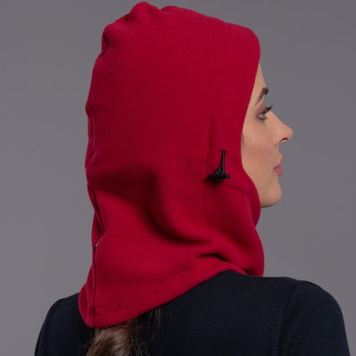 gorro 4 em 1 para neve em fleece vermelho