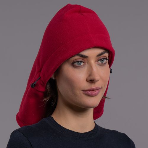 capuz em fleece vermelho térmico