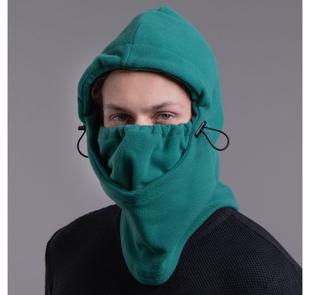 balaclava verde patagônia de fleece para neve