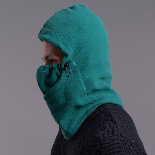 balaclava verde floresta de fleece para neve