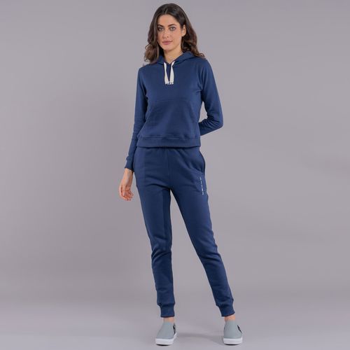 moletom canguru azul cobalto feminino Fiero Space