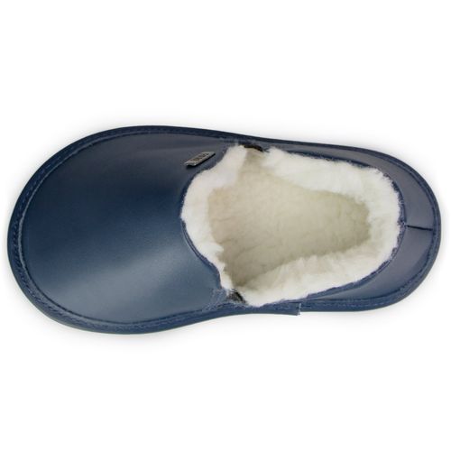 pantufa infantil azul forrada lã pelinho