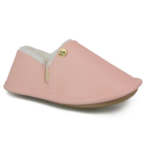 pantufa infantil de inverno rosa