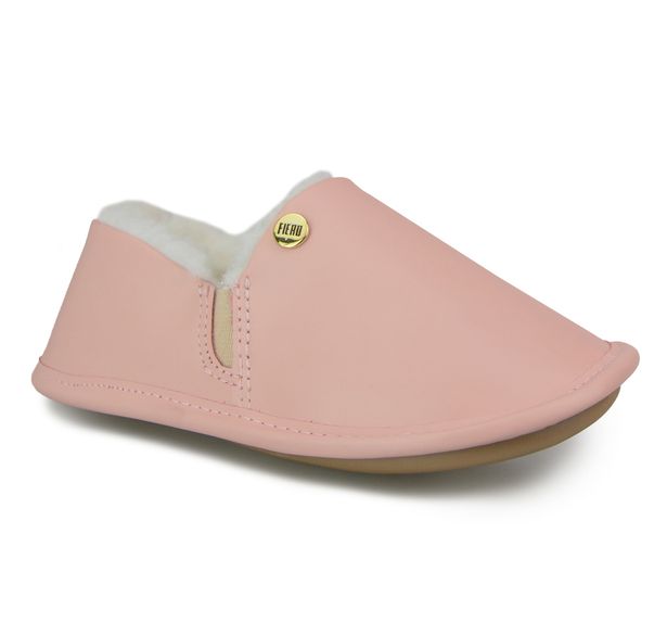 pantufa infantil de inverno rosa