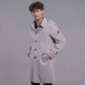 trench coat masculino termico cinza