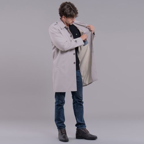 trench coat bolsos ziper